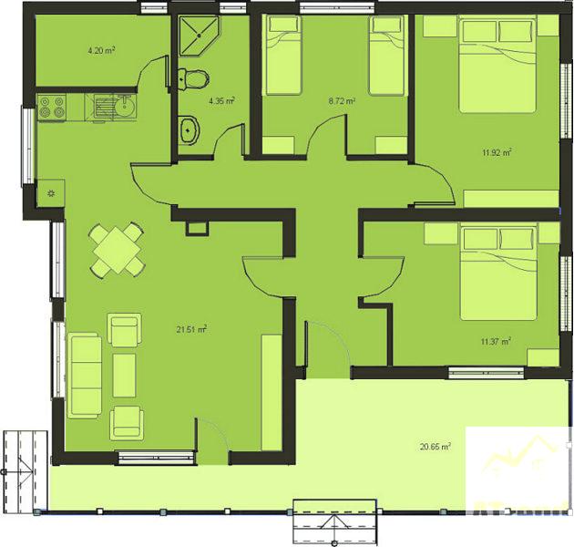 Featured image of post Simple 3 Bedroom House Plans 3D / It's has 3 bedrooms.simple home design 10x8m.